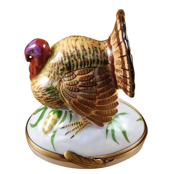 Genuine Rochard Large Turkey Limoges box painted by hand in France, from Limoges Boutique