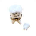 Large White Baby Tooth With Removable Tooth Limoges Box, a hand-painted Limoges porcelain gift