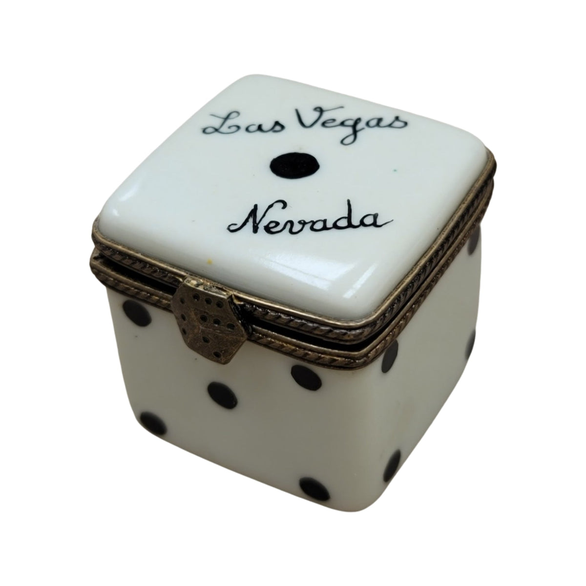Las Vegas Dice Limoges Box for Collectors, a hand-painted Limoges porcelain gift