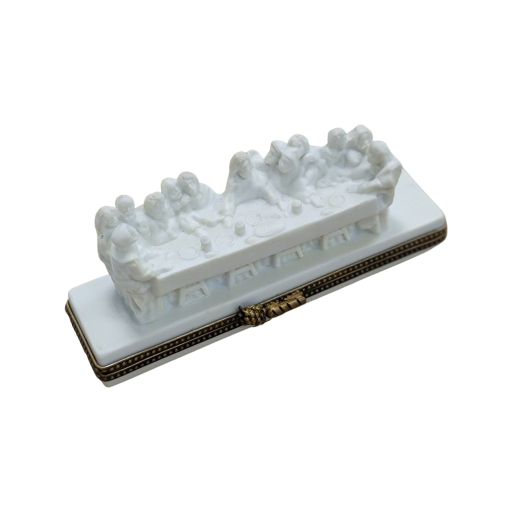 White Last Supper Christian Jesus Limoges Box Gift, view 4