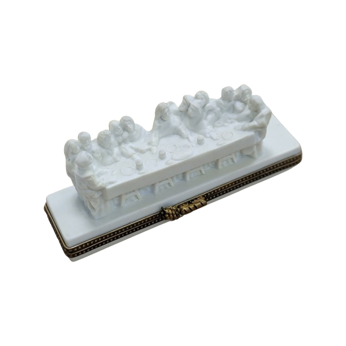 White Last Supper Christian Jesus Limoges Box Gift, view 4
