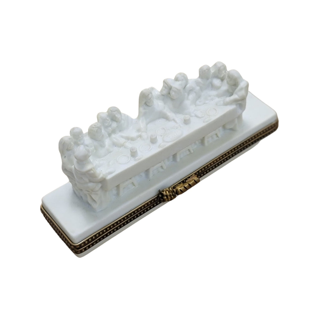 White Last Supper Christian Jesus Limoges Box Gift, view 7