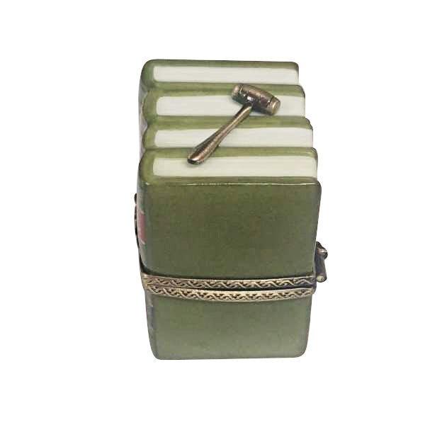 Law Books with Gavel Limoges Box, view 3