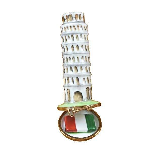 Treasured French collectible: Leaning Tower of Pisa Limoges box, painted by hand