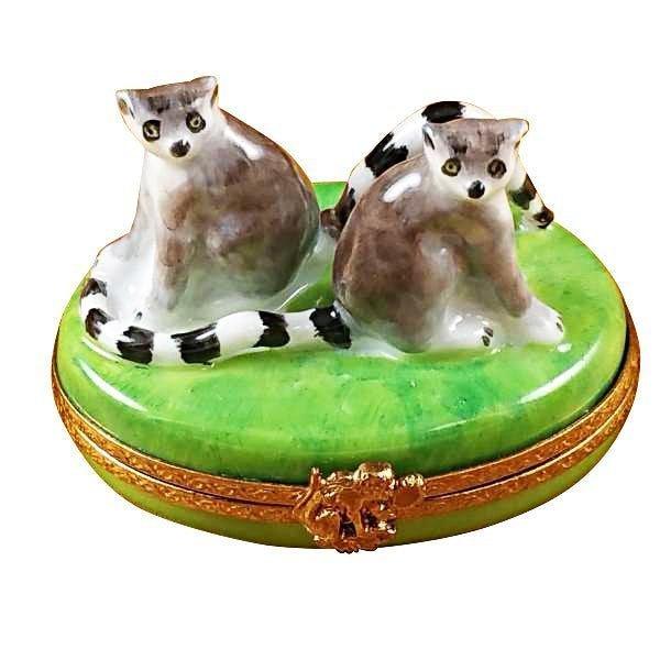 Limoges Boutique presents the Rochard Lemur Monkey, a genuine Limoges box painted by hand in France