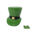 Irish Leprechaun Hat with Removable Four-Leaf Clover by Rochard, an authentic French Limoges box from Limoges Boutique