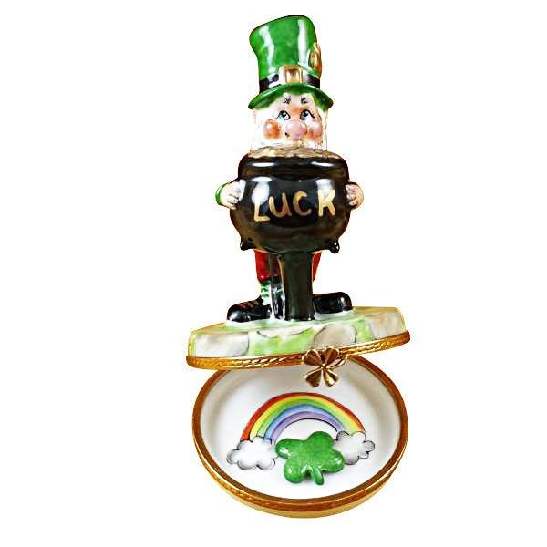 Hand-painted Leprechaun Irish Limoges box, French artistry for lovers of fine art