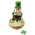 Authentic Rochard Leprechaun Irish Limoges box, hand-painted in France, from Limoges Boutique