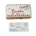 Letter to Santa North Pole Limoges Box, a hand-painted Limoges porcelain gift