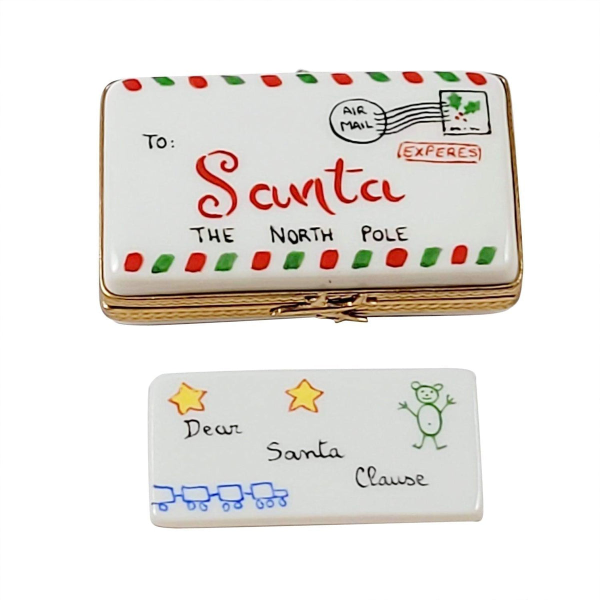 Authentic Rochard Letter to Santa North Pole Limoges box, hand-painted in France for Christmas, from Limoges Boutique