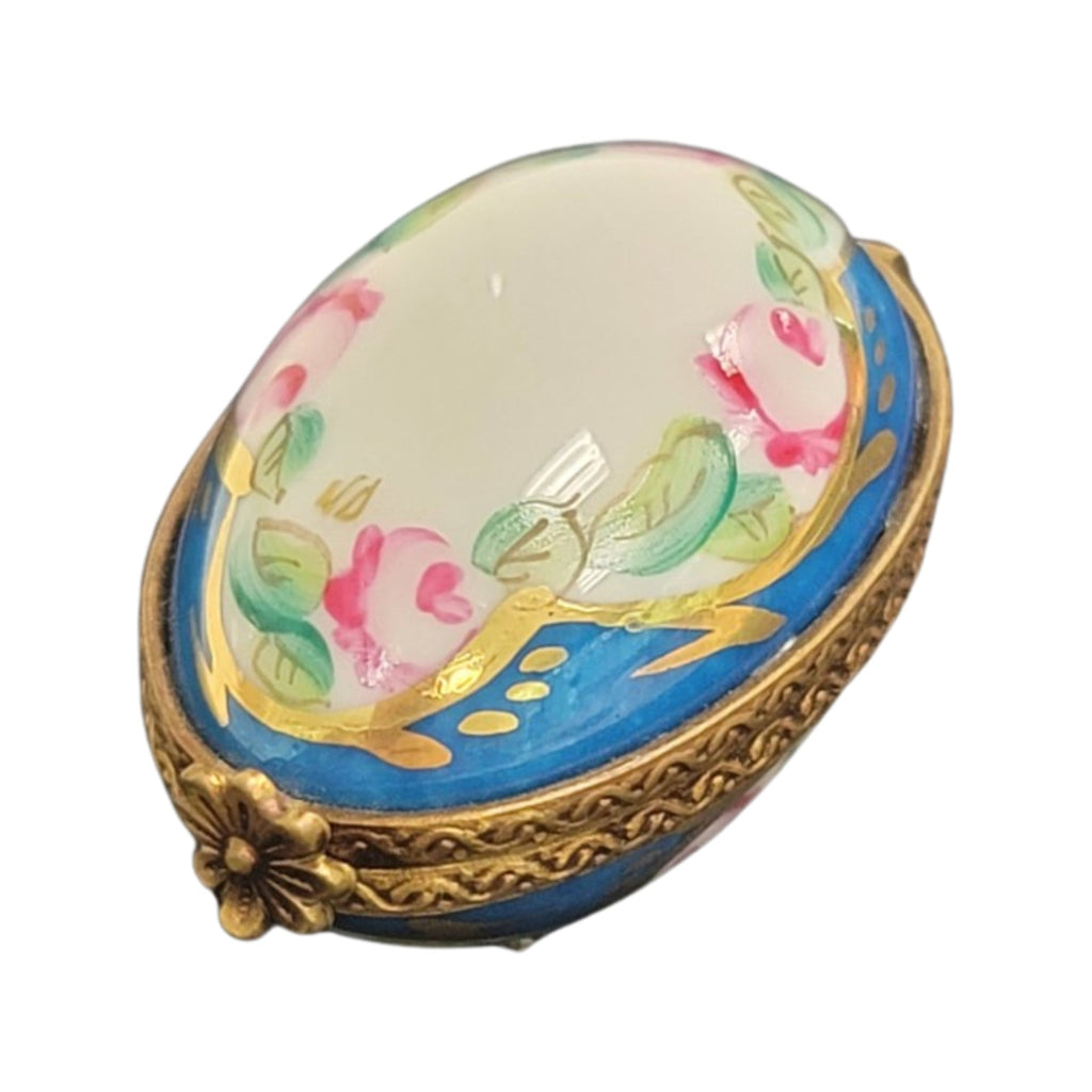 Light Blue Egg Limoges Porcelain Box, view 3