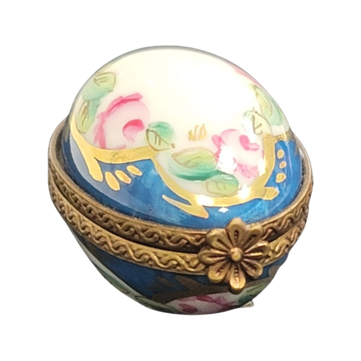 Light Blue Egg Limoges Porcelain Box, view 4