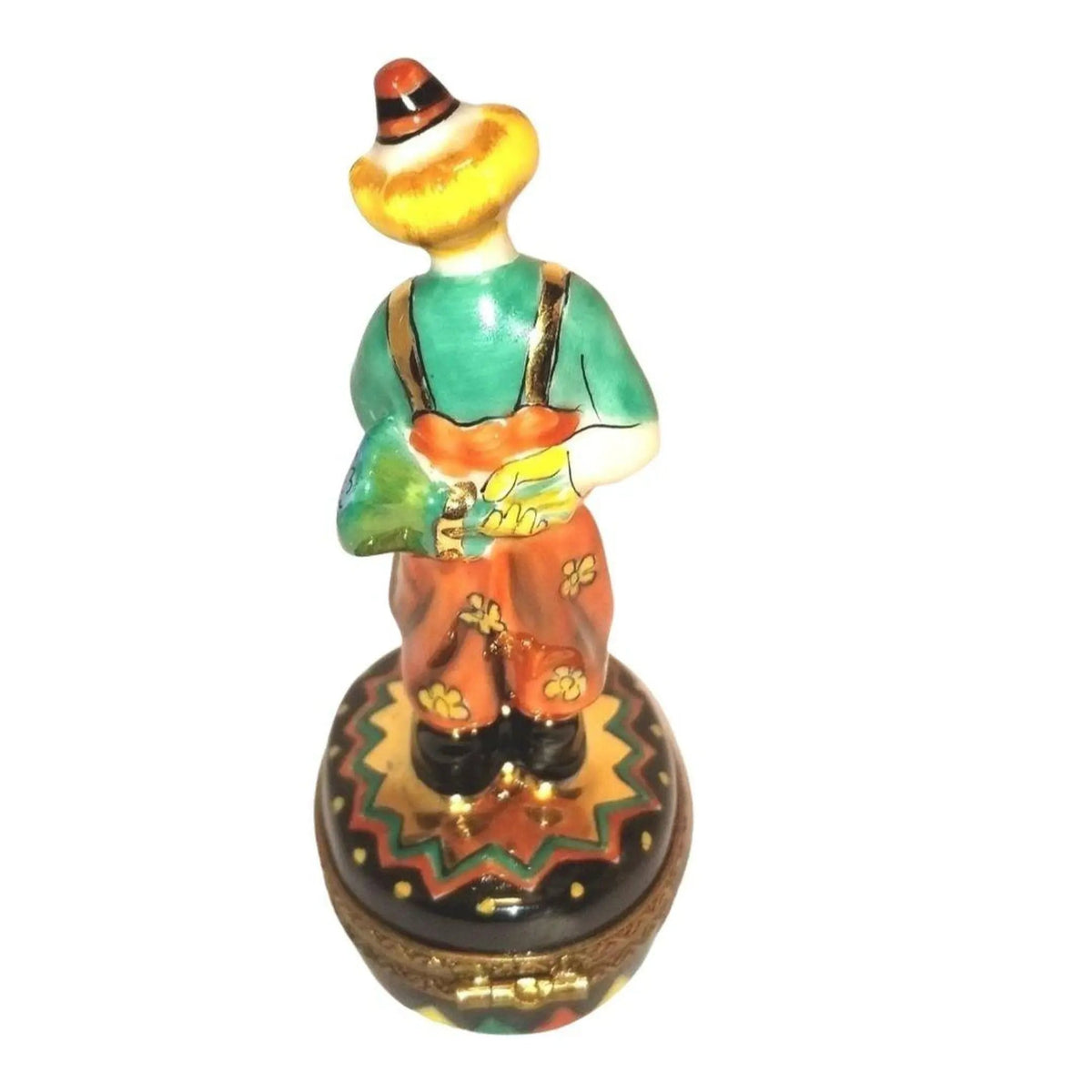 Clown with Bouquet of Flowers No 1 of 500 Limoges box, an heirloom-quality piece for collectors