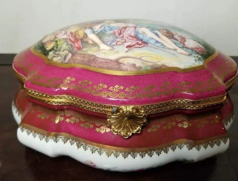 Limited Edition Penicaud Lovers Jewelry Box Limoges, view 7