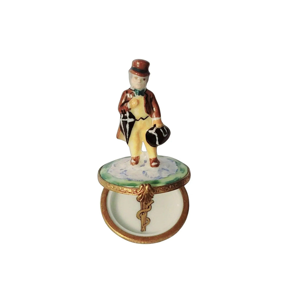 Every brushstroke by hand on the Housecall Good Doctor Physician Limoges box from France