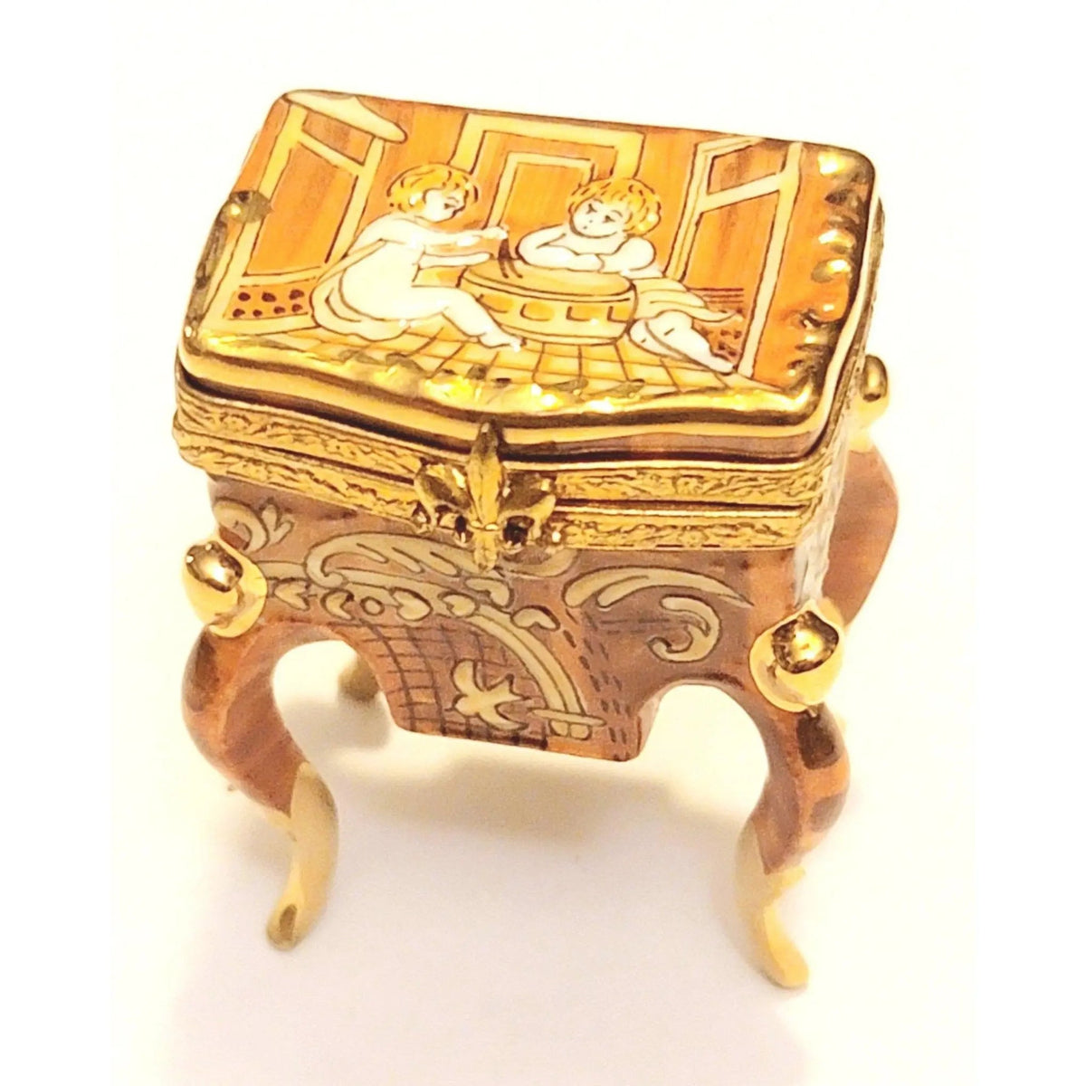 Antique End Foyer Nightstand Limoges box, an heirloom-quality piece for collectors