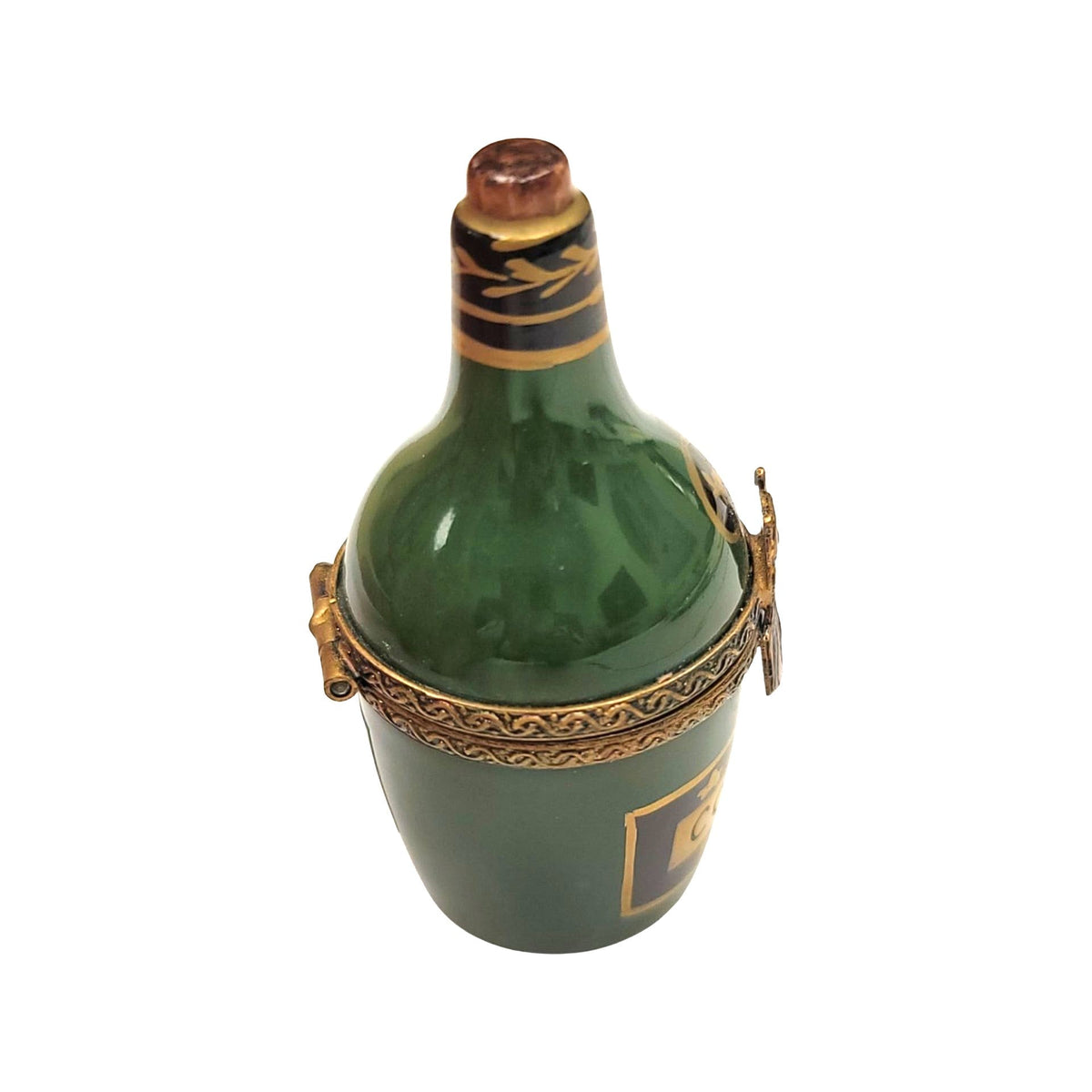 Cognac Bottle Limoges Box Figurine, view 4