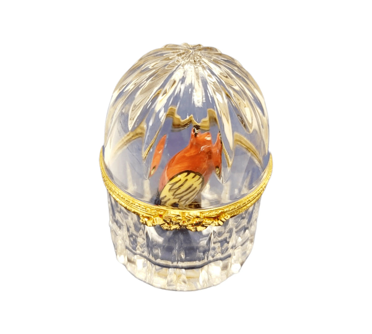 Limoges Parrot in Crystal Cage Box Figurine Limoges, view 9