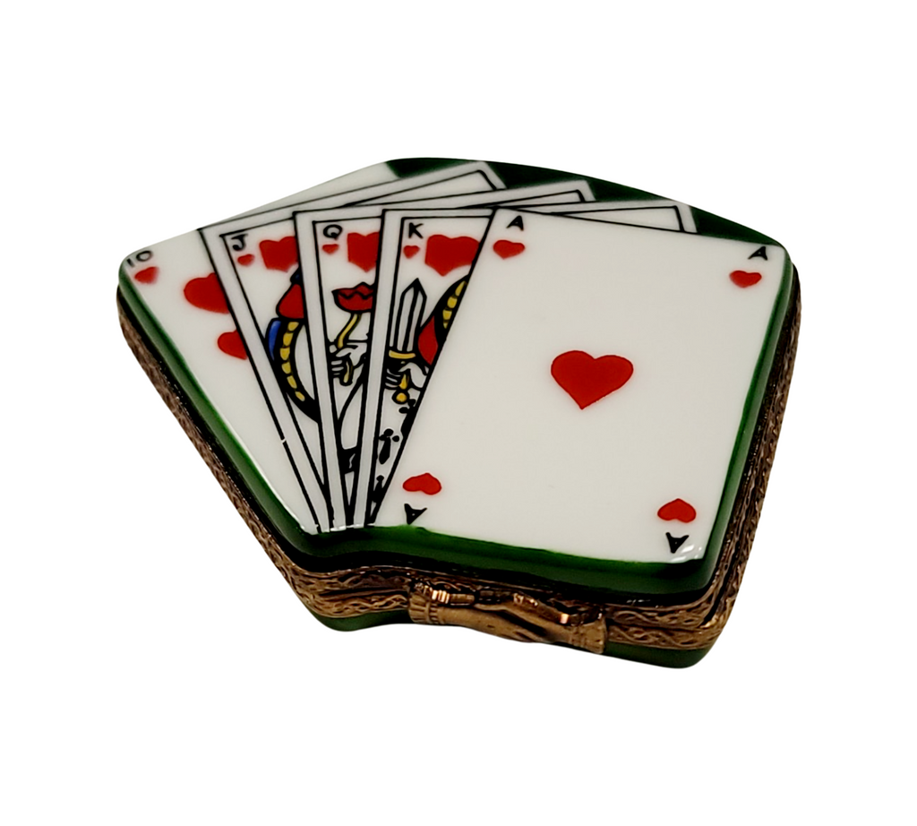 Deck of Playing Cards Limoges Box, a hand-painted Limoges porcelain gift