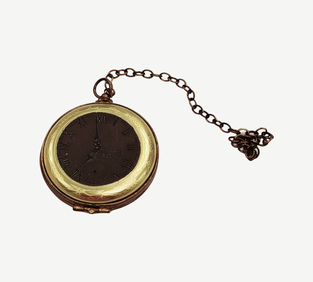 Limoges Pocket Watch Porcelain Art for Timeless Collectors, view 2