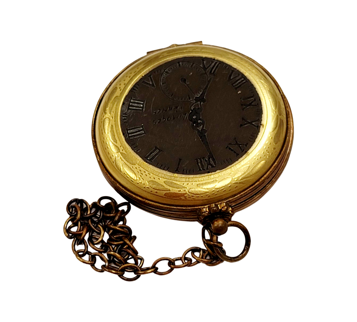 Limoges Pocket Watch Porcelain Art for Timeless Collectors, view 3