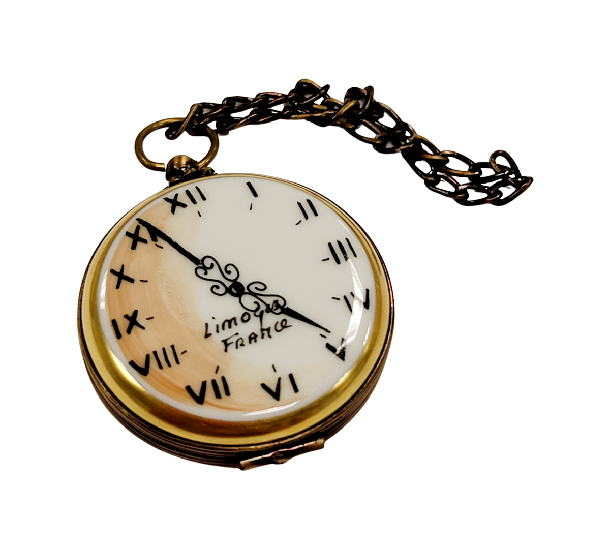 Limoges Pocket Watch Porcelain Art for Timeless Collectors, view 5