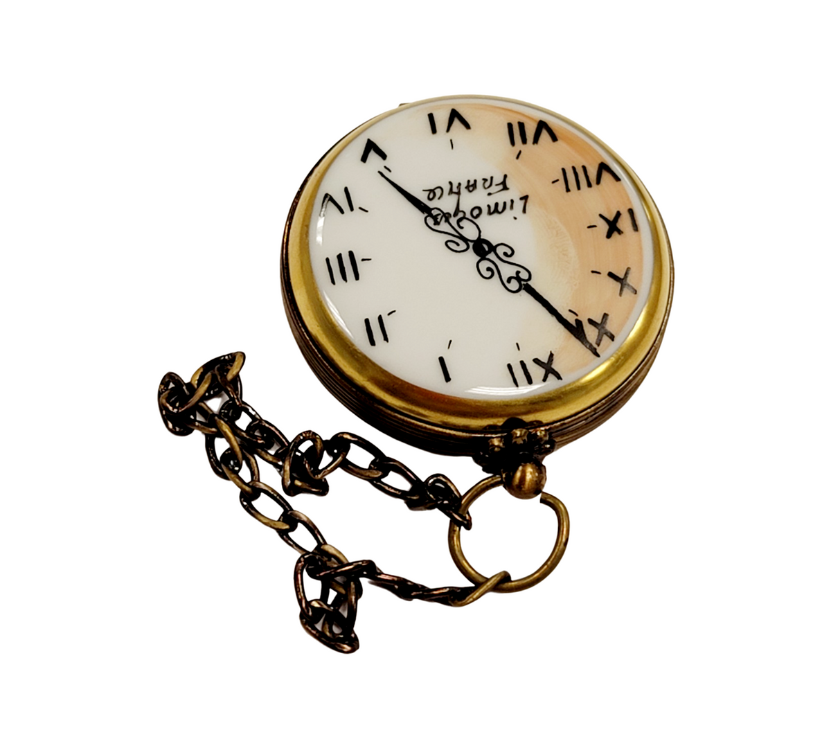 Limoges Pocket Watch Porcelain Art for Timeless Collectors, a hand-painted Limoges porcelain gift