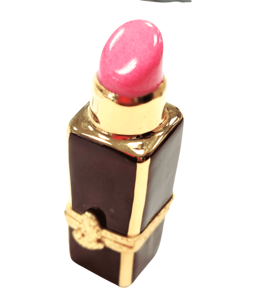 Lipstick Pink Limoges Box Figurine for Fashion Lovers, view 3