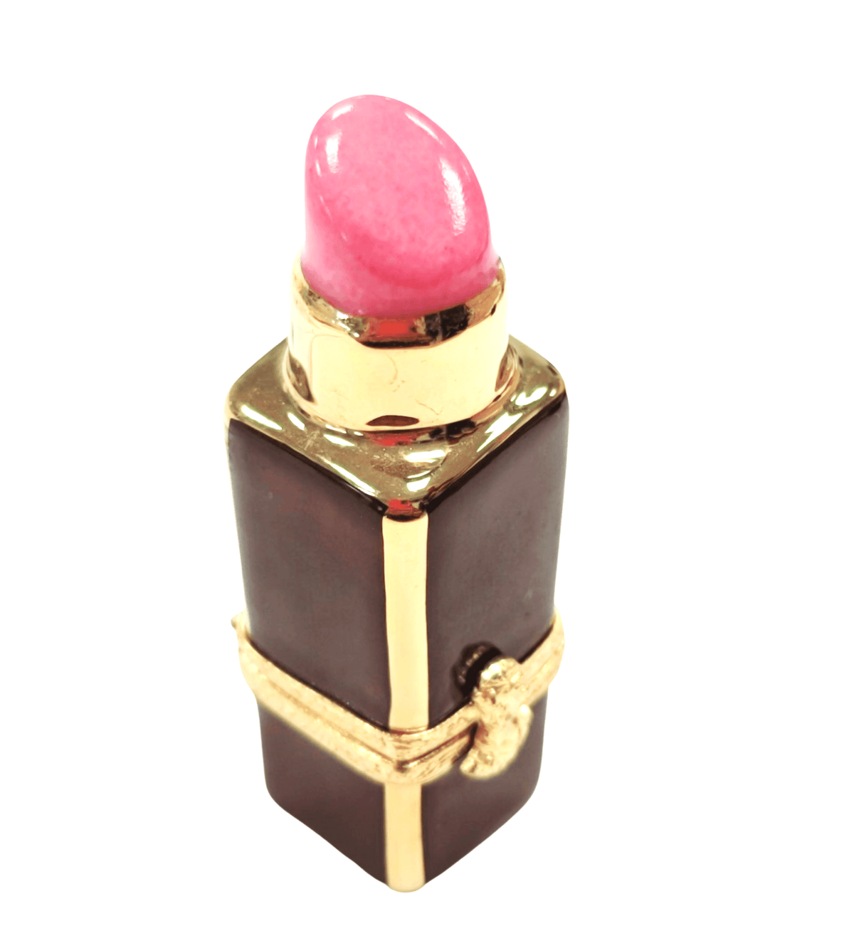 Lipstick Pink Limoges Box Figurine for Fashion Lovers, a hand-painted Limoges porcelain gift
