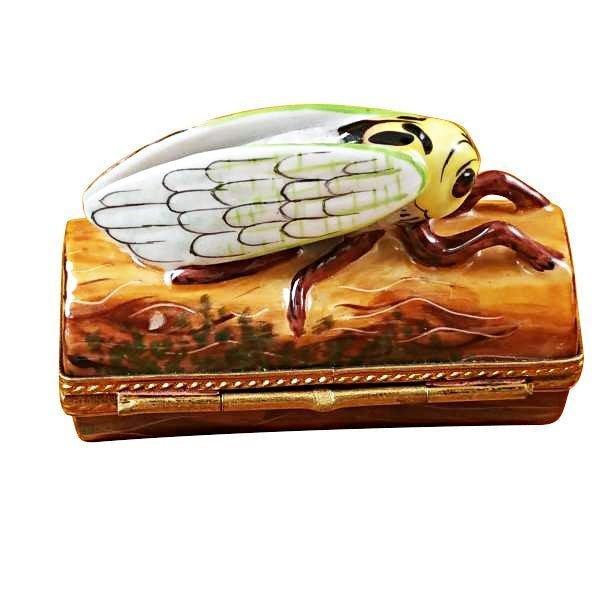 Locust on Log Limoges Box for Elegant Collectors, view 3