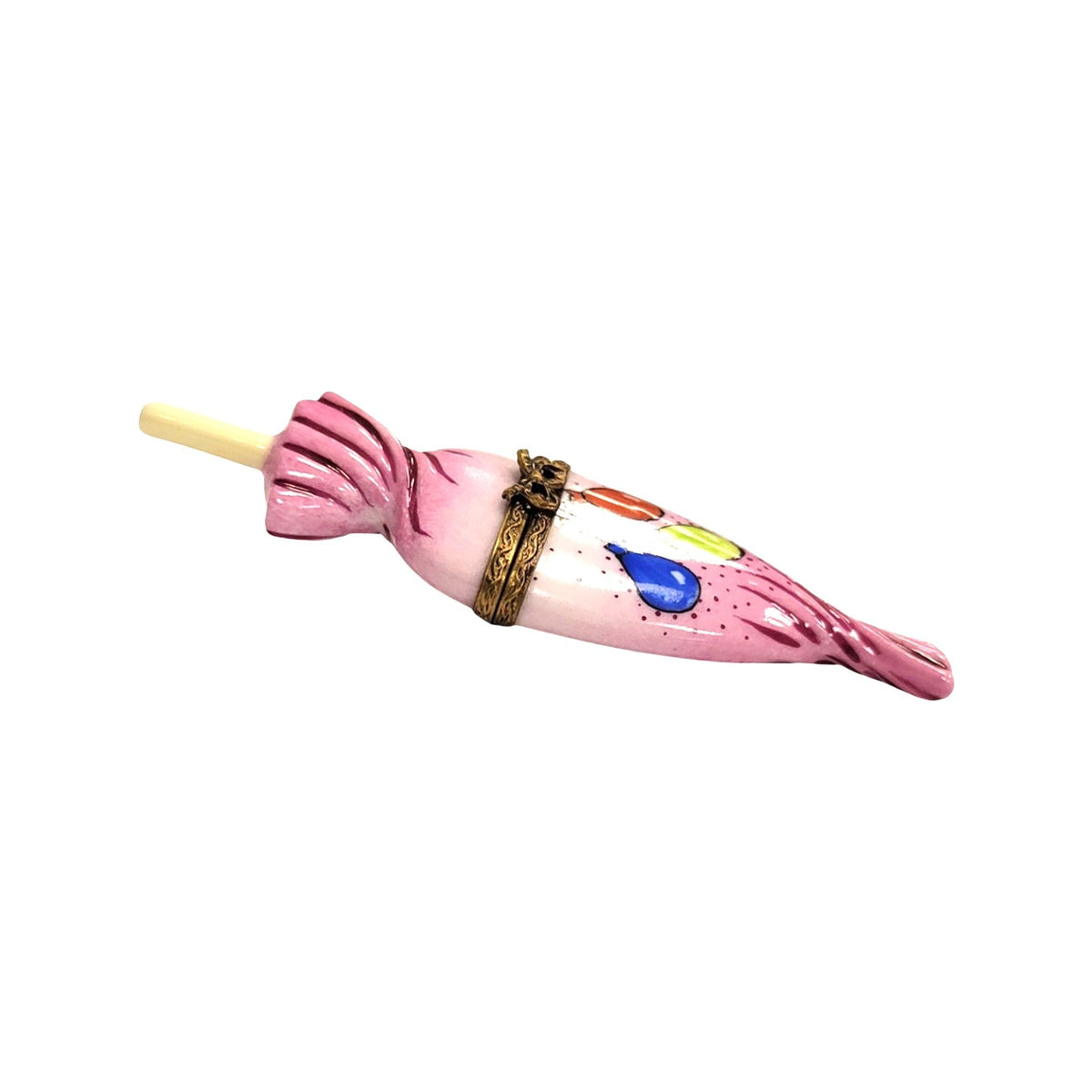 The painter's artistry shows on this Lollipop Pink Balloons Limoges box