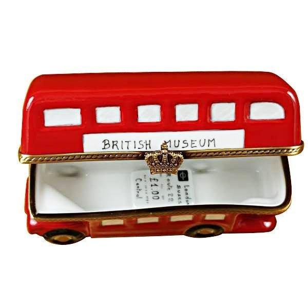 A thoughtful gift for Francophiles: the London Double Decker Bus with Removable Ticket Limoges box