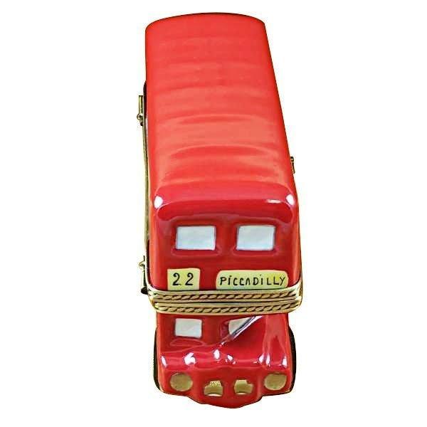 The painter's artistry shows on this London Double Decker Bus with Removable Ticket Limoges box