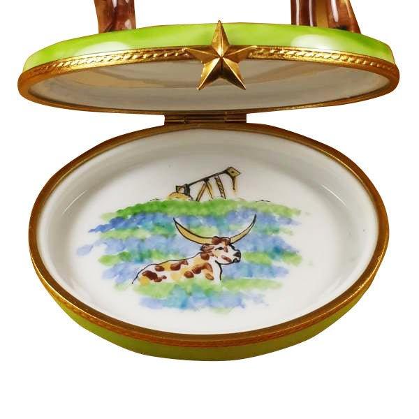 A thoughtful gift for Francophiles: the Longhorn Bull with Removable Insert Limoges box
