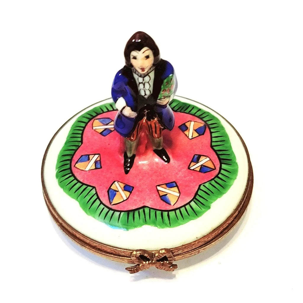 Lord Williams Oxford Welch Man Serenade Limoges Box, a hand-painted Limoges porcelain gift