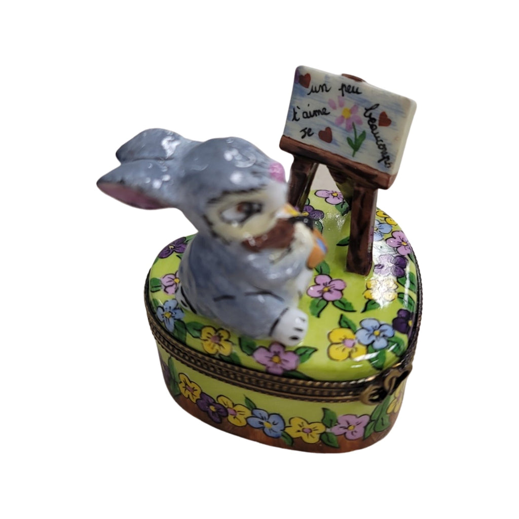 Rabbit Painting Love Bunny Limoges Box, view 10