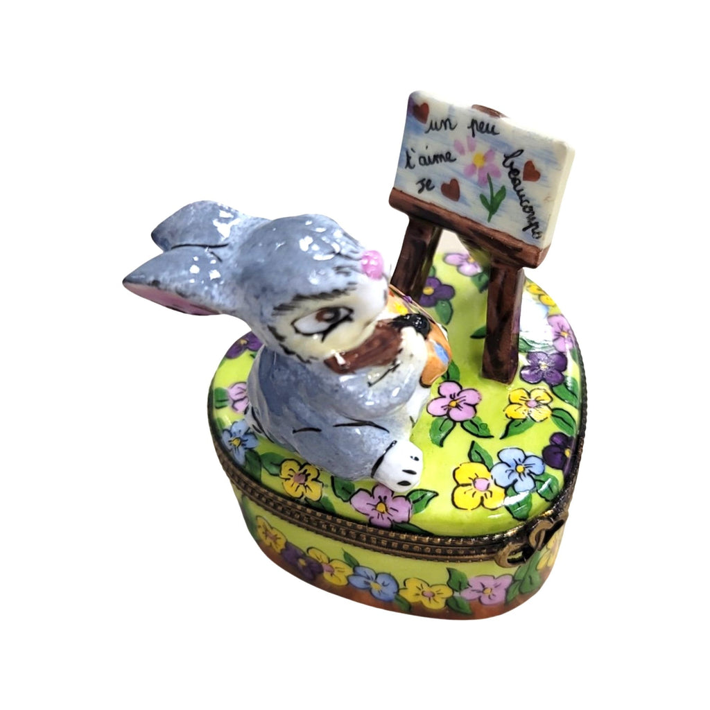 Rabbit Painting Love Bunny Limoges Box, view 8
