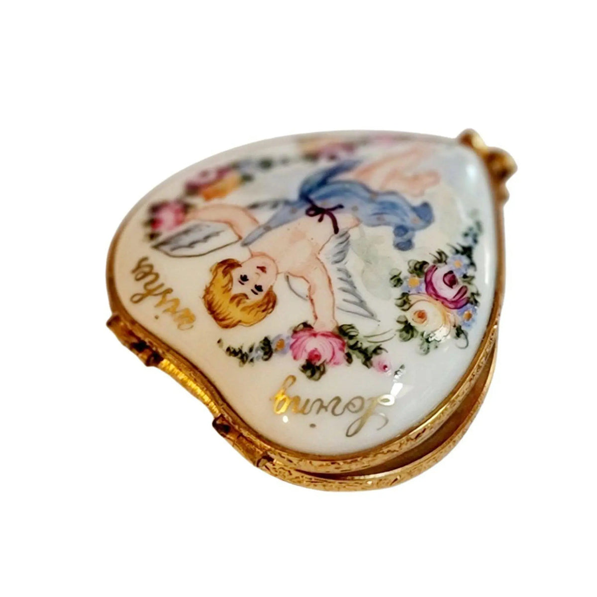 A thoughtful gift for Francophiles: the Loving Wishes Cherub Heart Limoges box