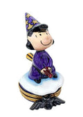 Lucy Witch Artoria Limoges Box Figurine Halloween, a hand-painted Limoges porcelain gift