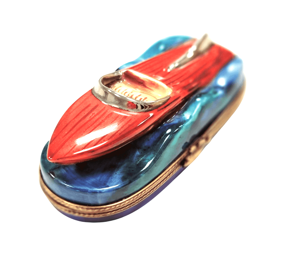 Speed Boat Limoges box, an heirloom-quality piece for collectors
