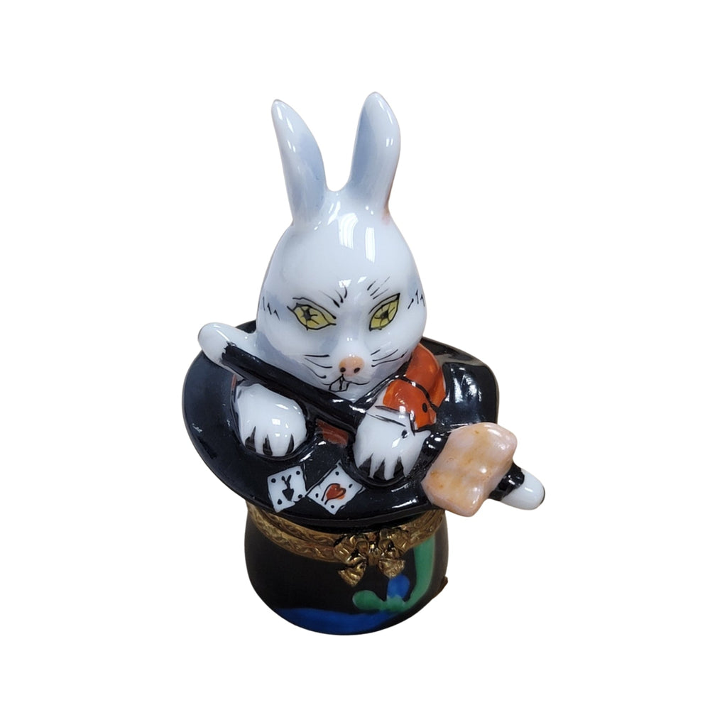 Magic Rabbit Black Hat Magician Limoges Box for Collectors, view 5