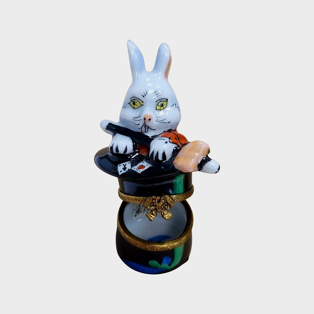Magic Rabbit Black Hat Magician Limoges Box for Collectors, view 6