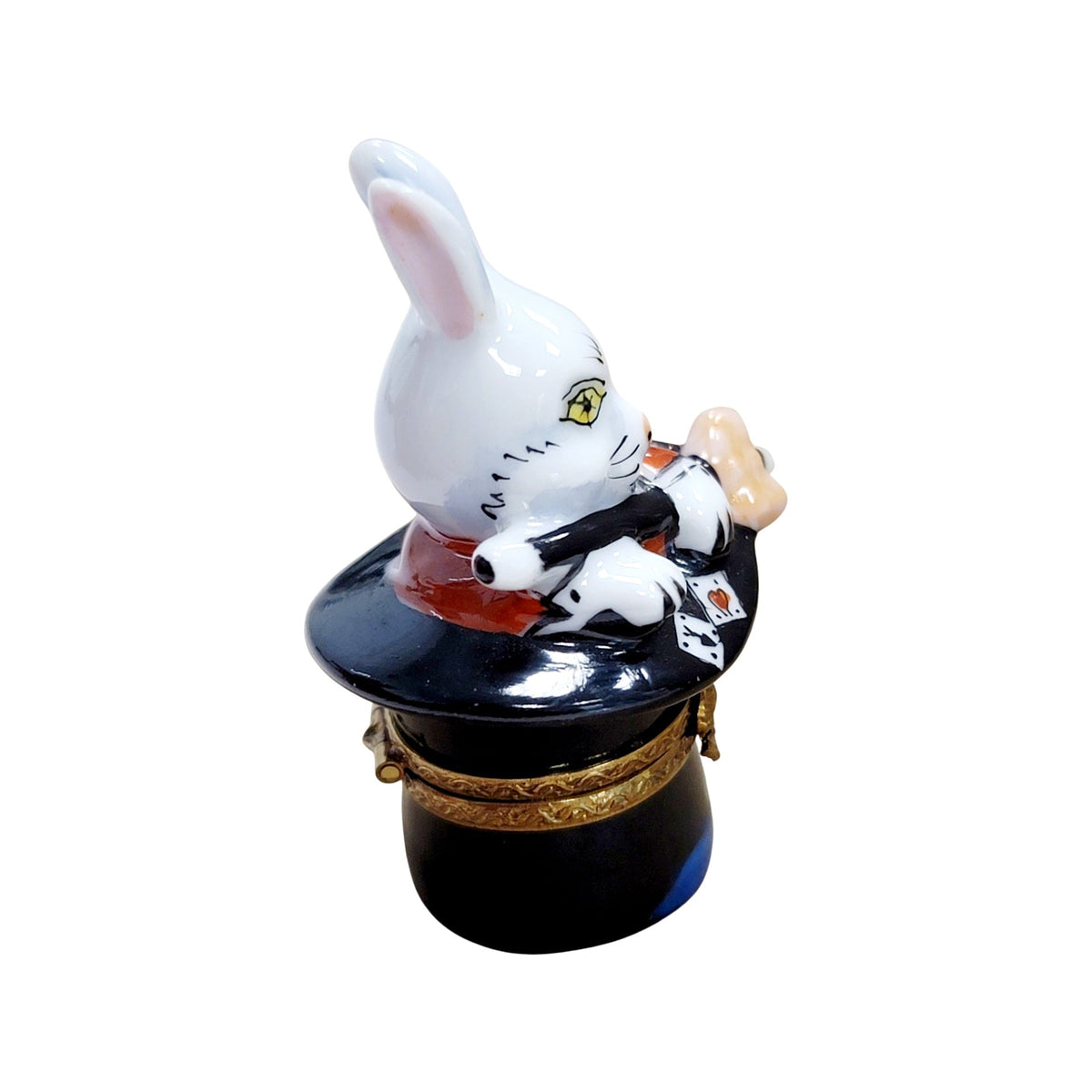 Magic Rabbit Black Hat Magician Limoges Box for Collectors, view 8
