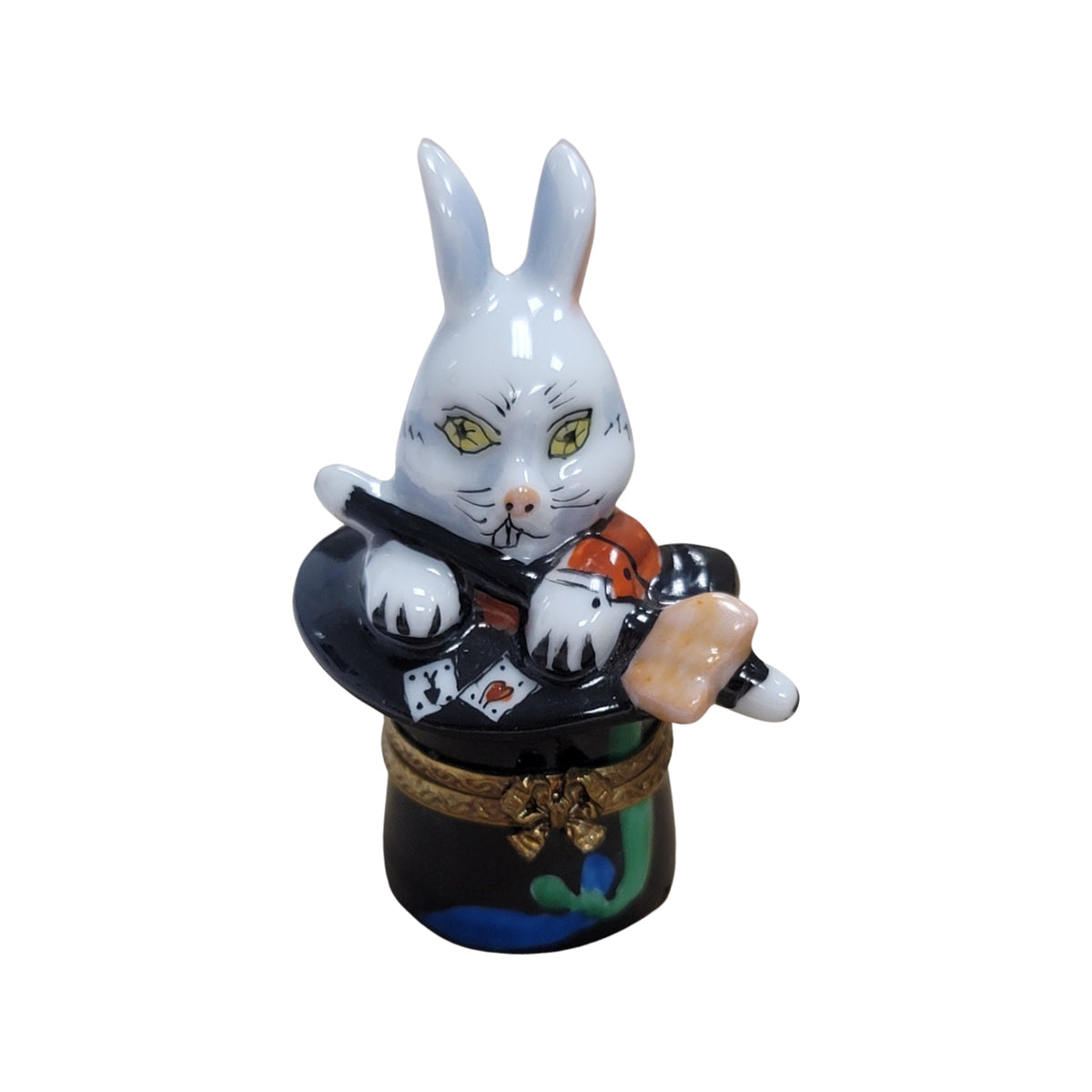 Genuine Magic Rabbit Black Hat Magician Limoges box painted by hand in France, from Limoges Boutique