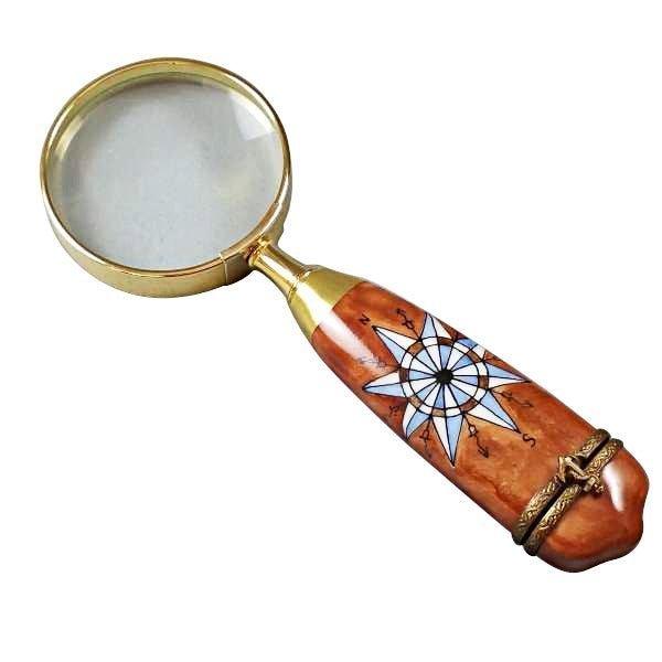 Magnifying Glass Limoges Box for Elegant Collectors, a hand-painted Limoges porcelain gift