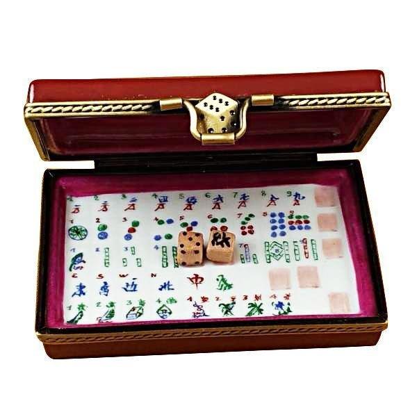 Mahjong Set Limoges box painted by hand in Limoges, France, a gift to treasure