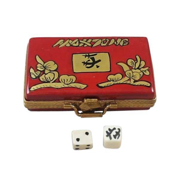 Authentic Rochard Mahjong Set Limoges box, hand-painted in France, from Limoges Boutique