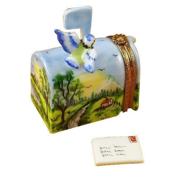 The painter's artistry shows on this Mailbox with Landscape Removable Limoges box