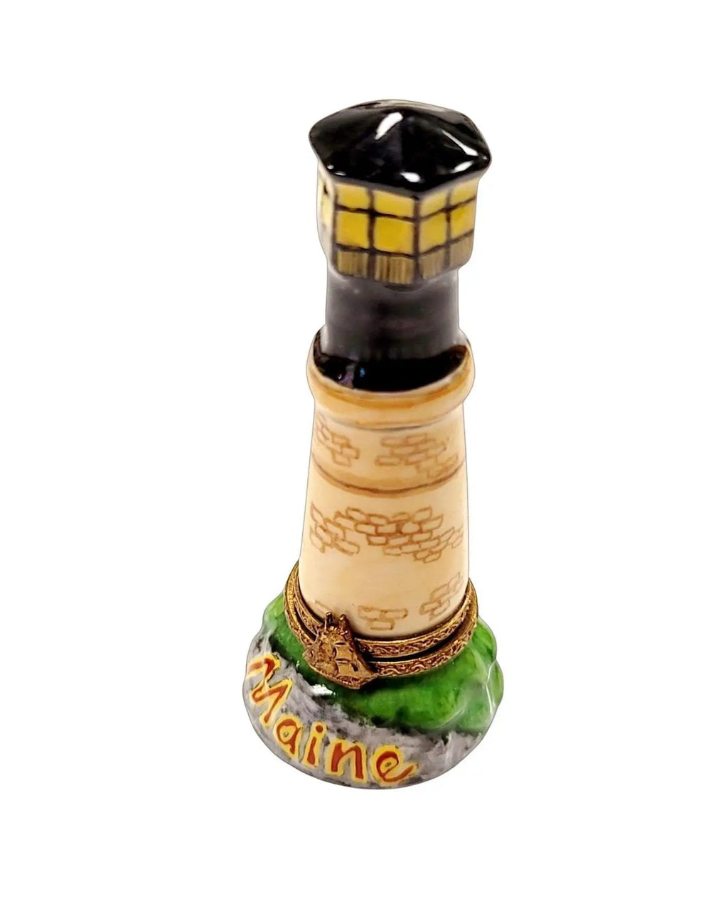 Maine Lighthouse on Ocean Limoges Box Figurine Decor, view 4