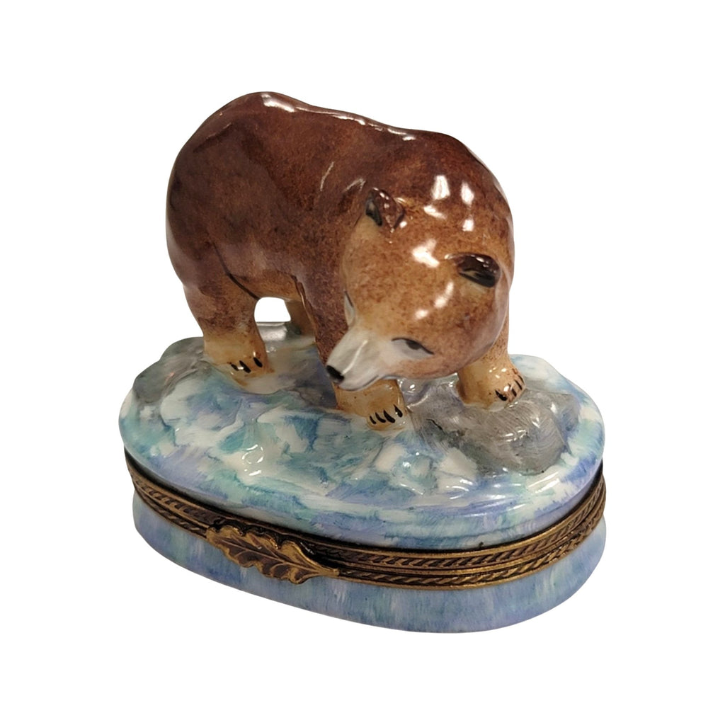 Brown Bear Porcelain Limoges Porcelain Art Object Limoges, view 11